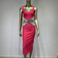 Robe une pièce bandage à col carré tendance
