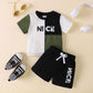 Ensemble short imprimé à manches courtes