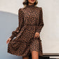 Leopard Print Long Sleeve Dress