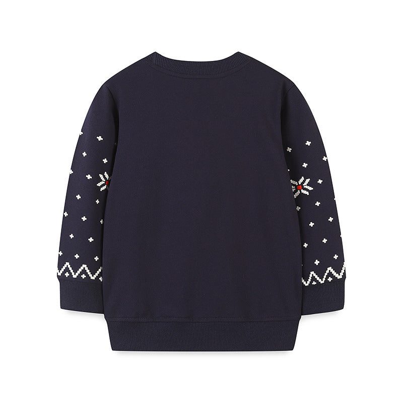 Pull pour enfant style européen et américain, imprimé élan
