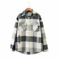 Loose check shirt with chest pocket
