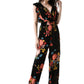 Foliated Slim Floral Print Jumpsuit