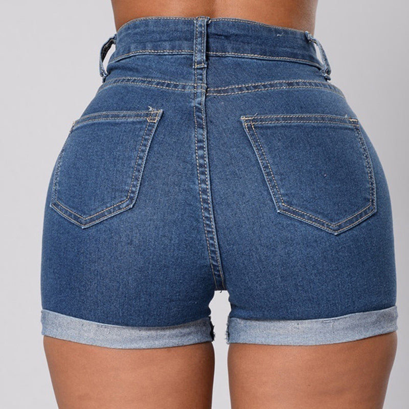 Short en jean bouclé et mini-pantalon