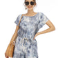 European And American Women's Short Tie-dye Jumpsuit