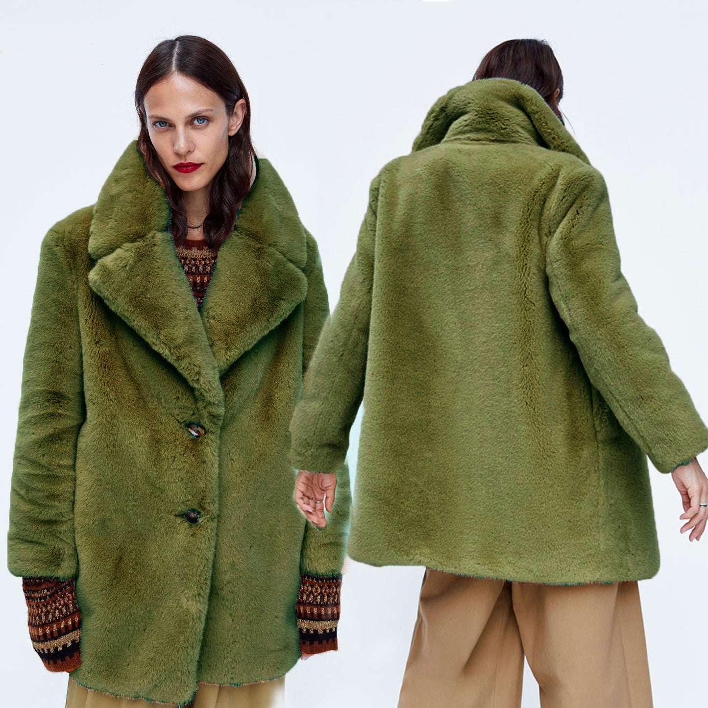Veste ample en peluche de style coréen, idéale pour toutes les occasions