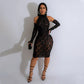 Fashion Personality Sheath Sequins Dress Women