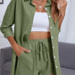 New Fashion Single-breasted Shirt Solid Color Casual Loose Outfit Women