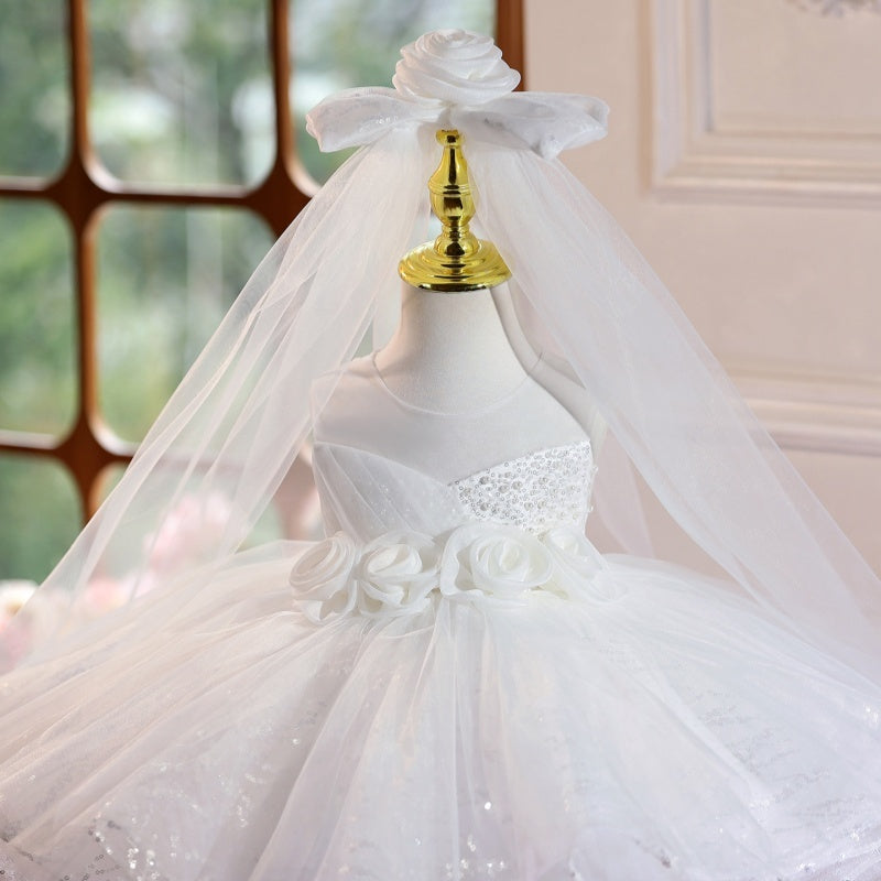 New Children's Piano Performance Host Wedding Dress Costume