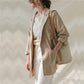 One Button Solid Color Casual Suit Top