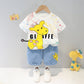 Casual Cute Sika Deer Printed Round Neck