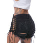 Beggar's Torn Women's Jeans Bandage Nightclub Women's Pants