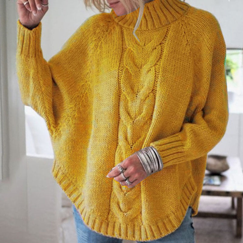 Pull ample à manches chauve-souris pour femme