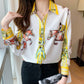 Women's Long Sleeve Lapel Print Shirt