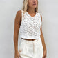 Fashion Hollowed-out Pullover Lace Vest For Women