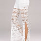 Summer Women Elegant Patchwork Sheer Pants Lace Trouser Pantalon Party Clubwear