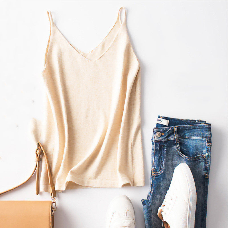V-neck small sling vest