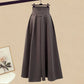Women's Casual Fashion Fake Two-piece Top Slim Fit Skirt Two-piece Set