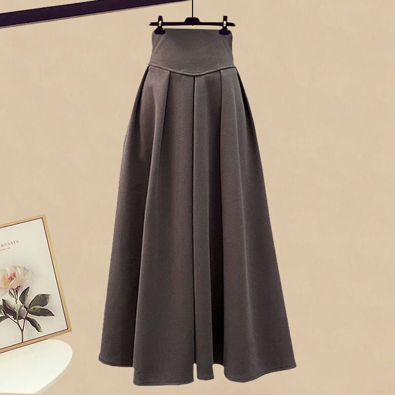 Women's Casual Fashion Fake Two-piece Top Slim Fit Skirt Two-piece Set