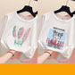 Women's loose ins trendy white short-sleeved t-shirt