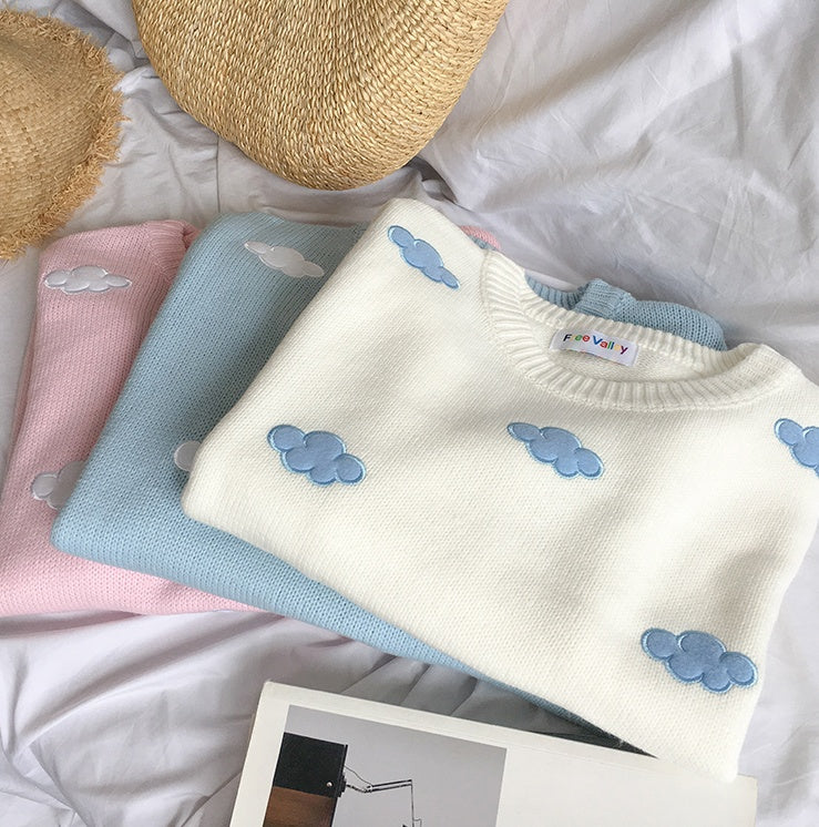 Pull ample en forme de nuage
