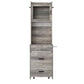 Gray Hemp Faced Particleboard With Triamine 2 Pull 1 Door 1 Flip LED 3 Tone Light Touch Mirror Dressing Table Set