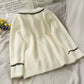 Women's Faux Mink Fleece Loose Sweater Cardigan Jacket