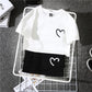 Loose White Couple Wear Short Sleeve