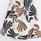 Irregular Oblique Shoulder Leaf Print Sleeveless Dress