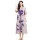 Women's Fashion Temperament Printed Pleated Dress