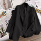 Spring And Autumn Korean Style Slim Fit Slimming Graceful And Fashionable Black Tie Small Tailored Suit Top
