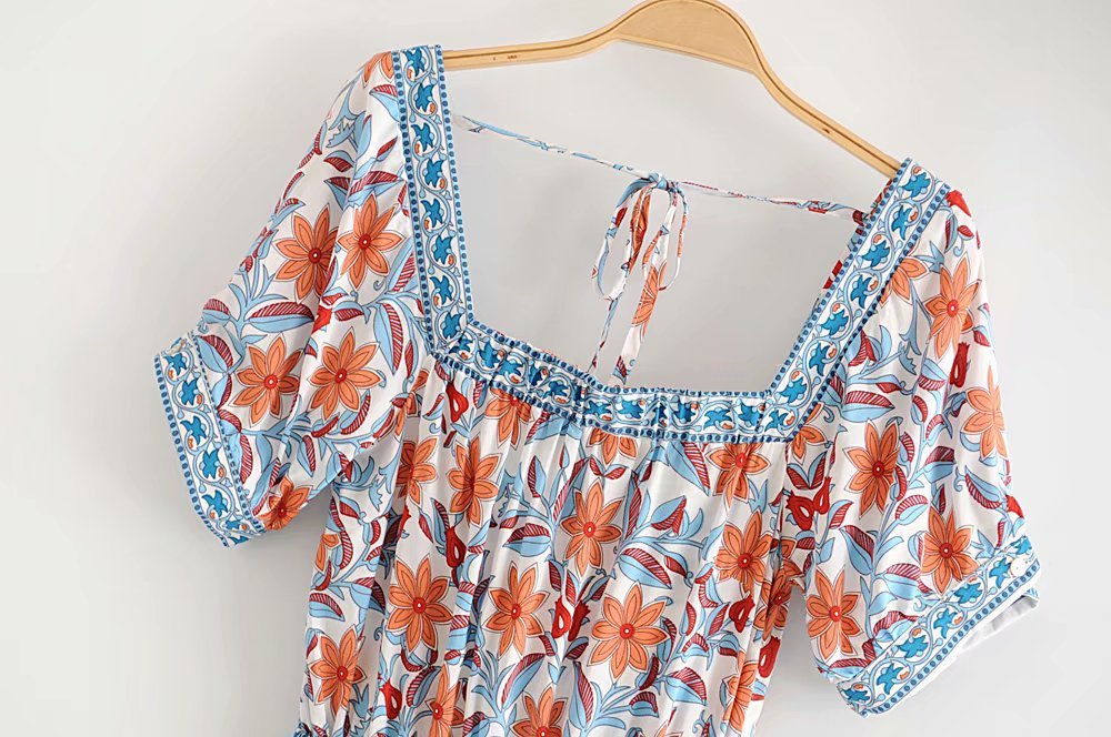Printed wide-leg jumpsuit