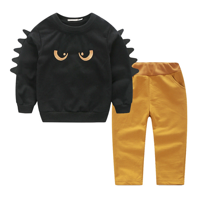 Pull à manches longues décontracté pour enfants, pantalon de survêtement pour petits enfants