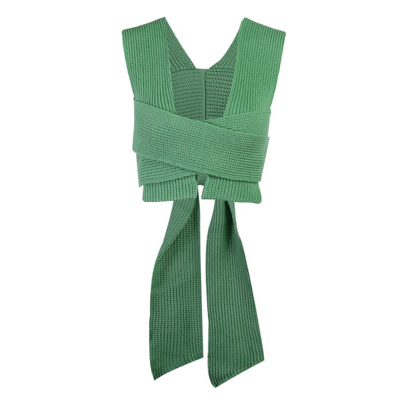 Fashion Cross-Personal Base Wool Knitted Vest