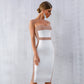 High waist fashion suspender dress