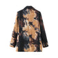Vintage ink graffiti one button suit jacket