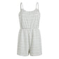 Casual Cotton Striped Spaghetti Straps Jumpsuit