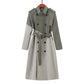 Women's Long Windbreaker Jacket Atmospheric Contrast Color