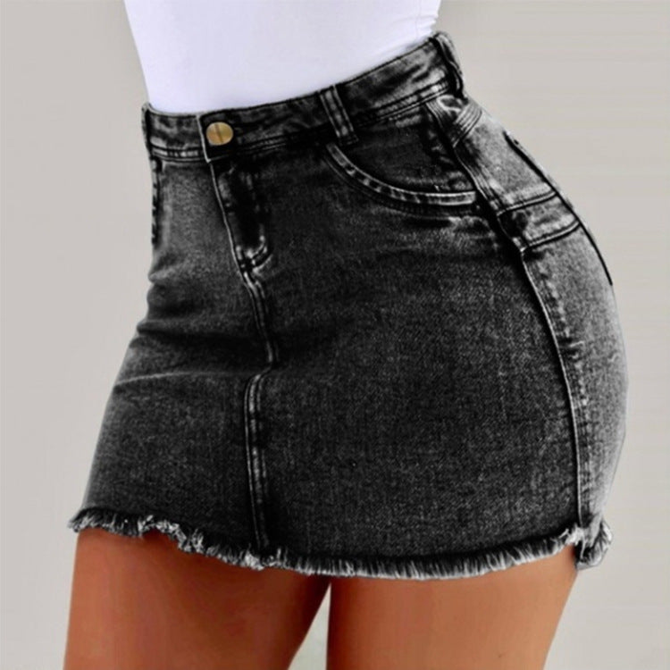 High Waist Pencil Jeans Skirt