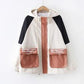 Contrasting hooded loose and thin student casual jacket