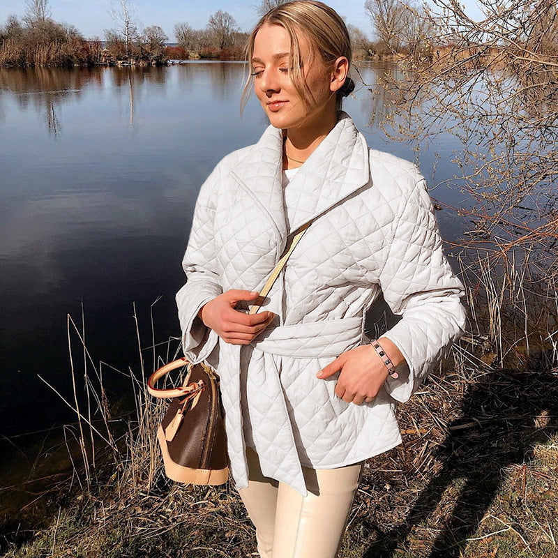 Mid-length casual cotton jacket