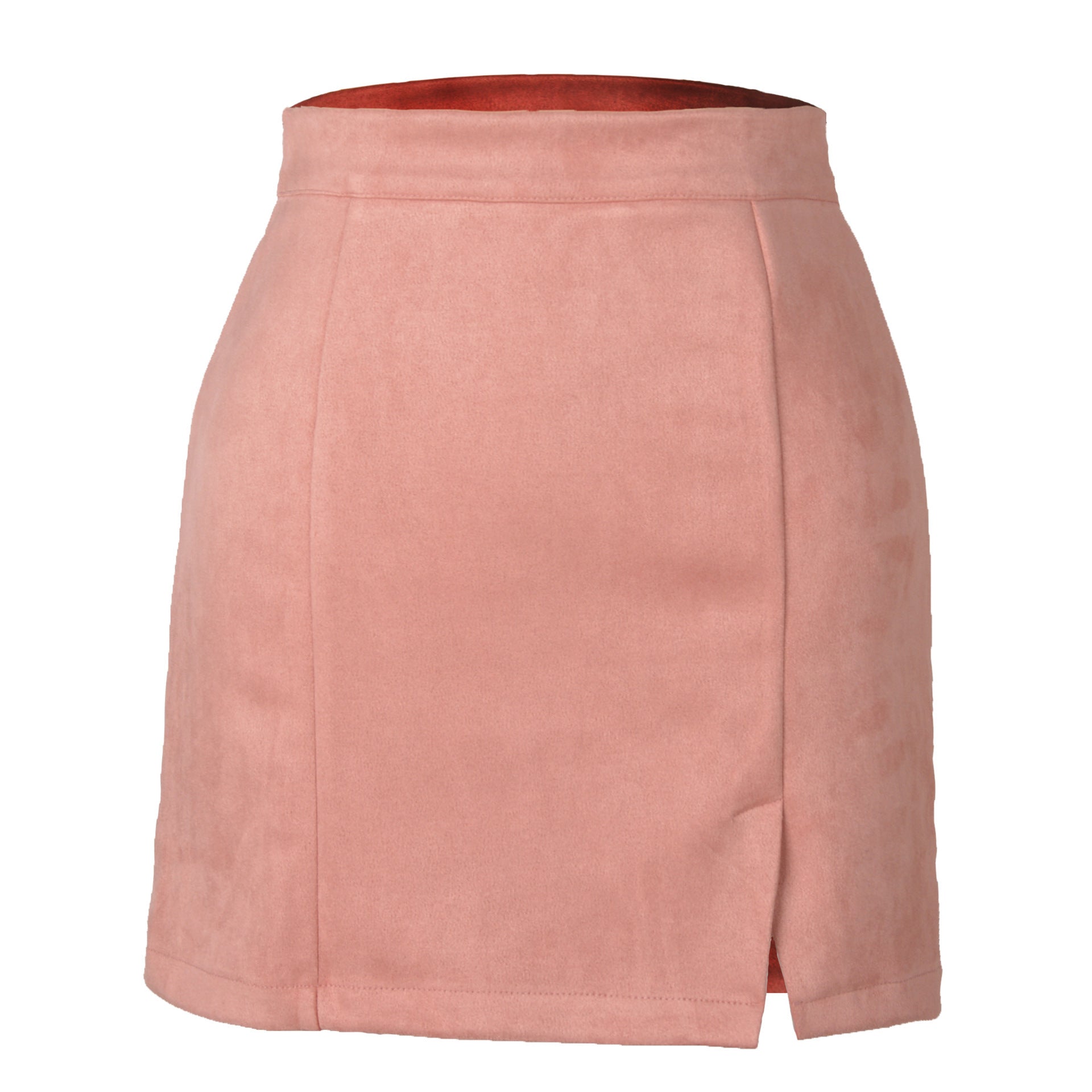Autumn And Winter Suede A- Line Korean Style High Waist Fashion Skirt