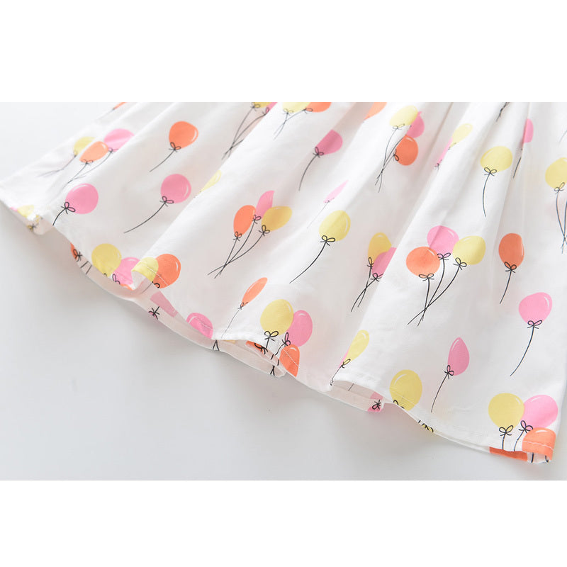 Girls' round neck sleeveless vest skirt