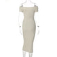 European And American Women's Clothing Art Tight One-step Dress