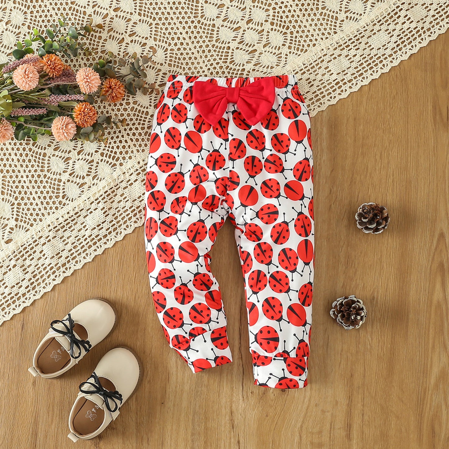Infant Toddler Long Sleeve Bowknot Two-piece Set