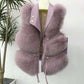 Women's Leather Vest Jacket Winter New Korean Version