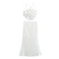 Three-dimensional Flower Decorative Top Fishtail Skirt Two-piece Set