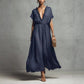 Loose-fit V-neck Casual Chic Womens Dress
