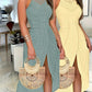 Hip-hop Street-style Asymmetric Sleeveless Halter Dress