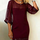 Womens Mesh Sequin Bodycon Dress