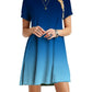 Slim-fit Dazzling Rainbow Tie-dye Printed Dress